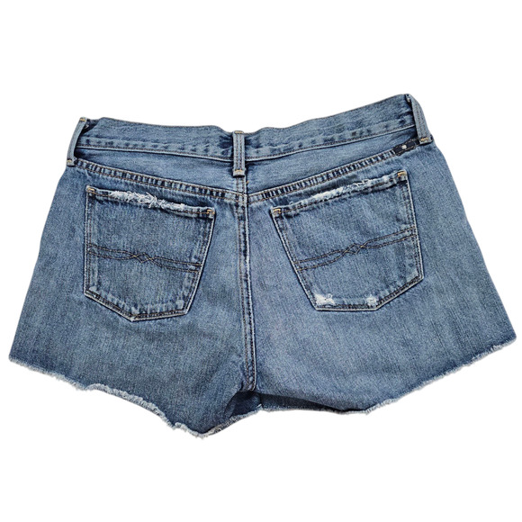 Lucky Brand Shorts Womens Size 2 The Cut Off Denim Distressed Shorty Shorts - Picture 2 of 14